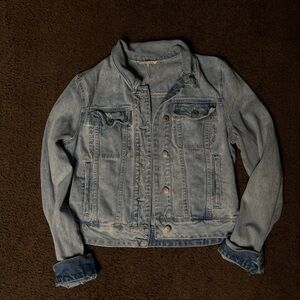 Free People Light Blue Jean Jacket